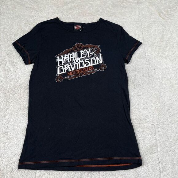 Harley Davidson Women’s Man O War Tee Short Sleeve T Shirt - Picture 1 of 7